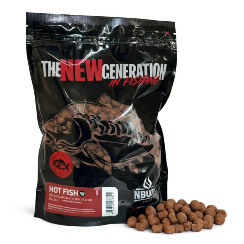 Протеинови топчета и дъмбели NBURN Baits Hot Fish Spod Mix Soluble Boilies 1kg