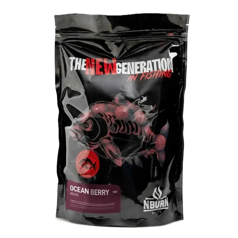 Протеинови топчета NBURN Baits Ocean Berry Soluble Boilies 20mm 1kg