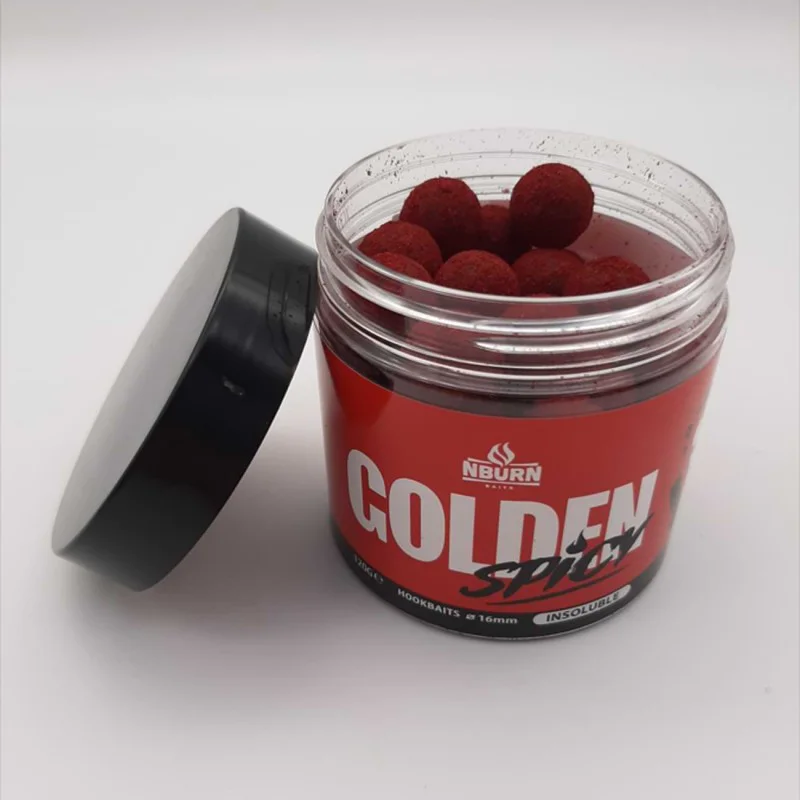 Протеинови топчета за стръв NBURN Baits Hookbaits Golden Spicy Insoluble 16mm