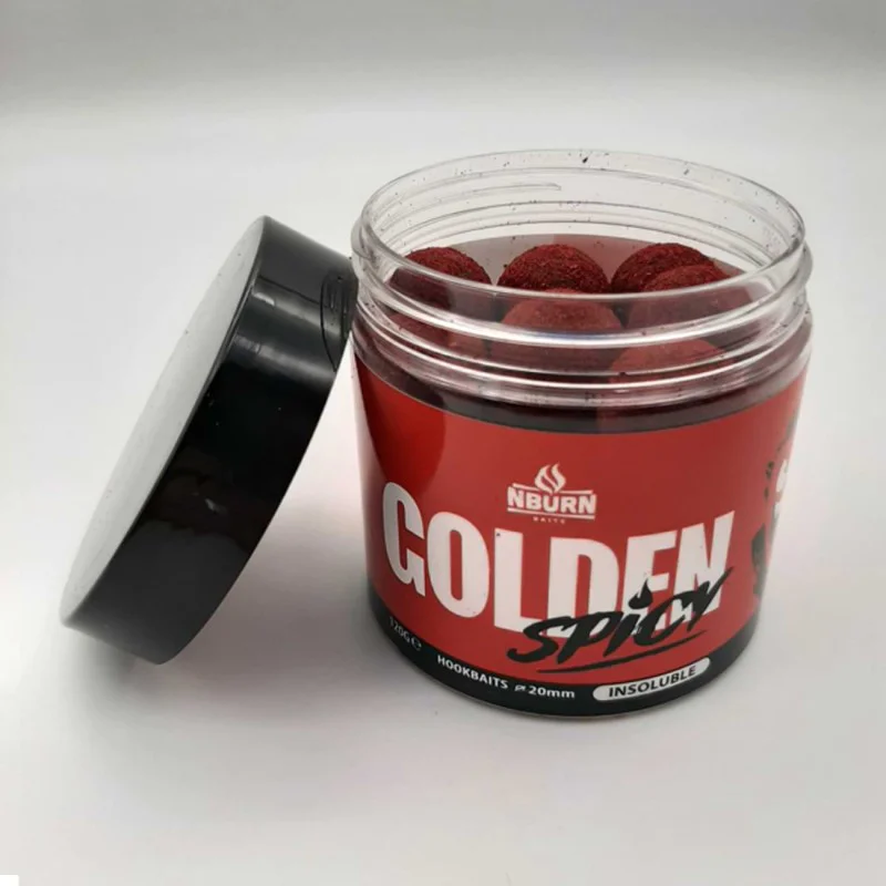 Протеинови топчета за стръв NBURN Baits Hookbaits Golden Spicy Insoluble 20mm