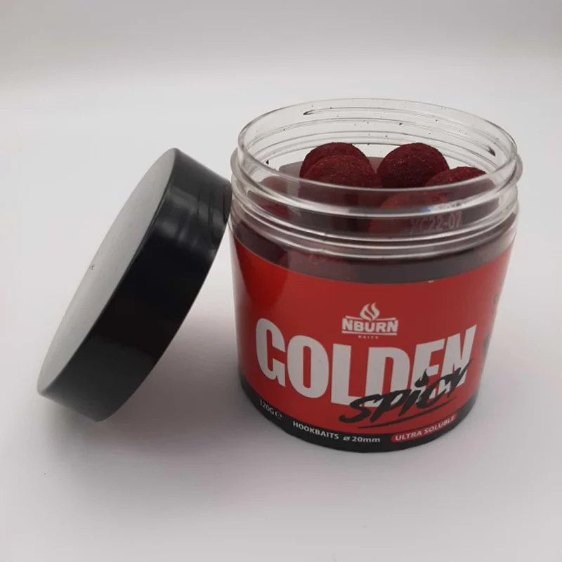 Протеинови топчета за стръв NBURN Baits Hookbaits Golden Spicy Ultra Soluble 20mm