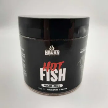 Протеинови топчета за стръв NBURN Baits Hookbaits Hot Fish Insoluble 16mm