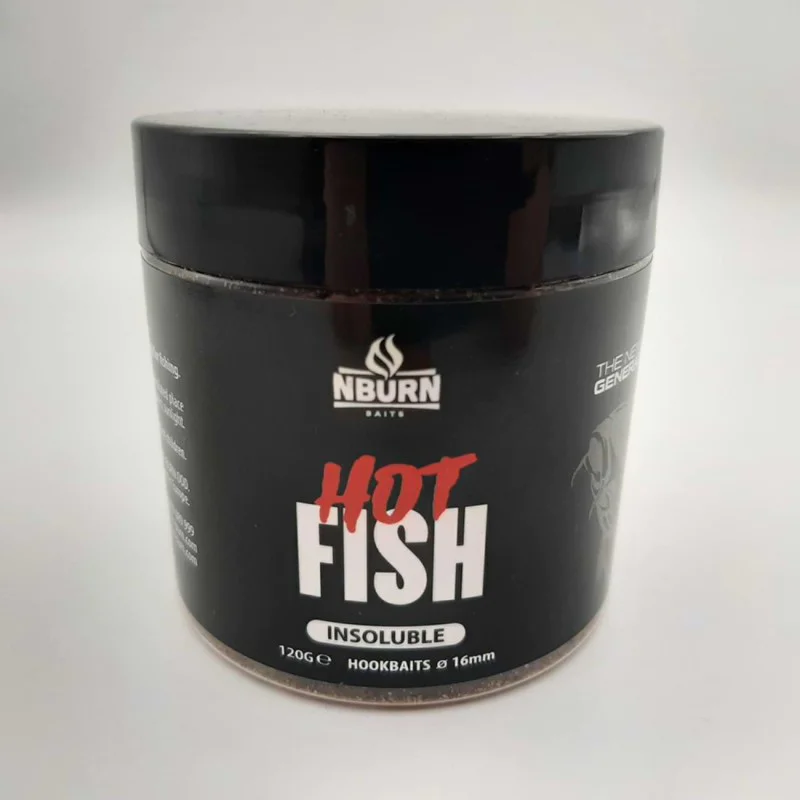 Протеинови топчета за стръв NBURN Baits Hookbaits Hot Fish Insoluble 16mm
