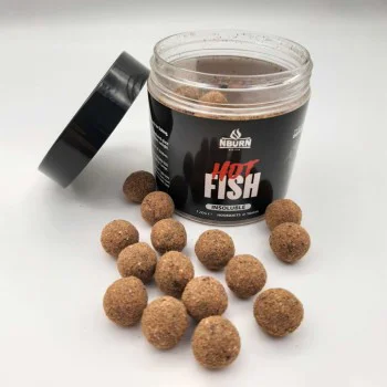 Протеинови топчета за стръв NBURN Baits Hookbaits Hot Fish Insoluble 16mm