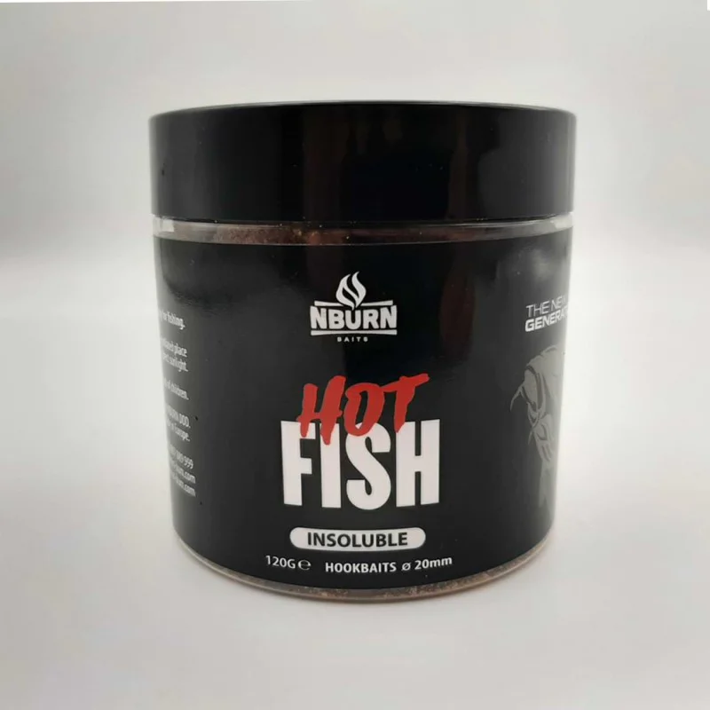 Протеинови топчета за стръв NBURN Baits Hookbaits Hot Fish Insoluble 20mm