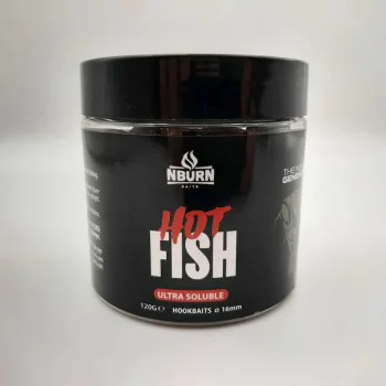 Протеинови топчета за стръв NBURN Baits Hookbaits Hot Fish Ultra Soluble 16mm