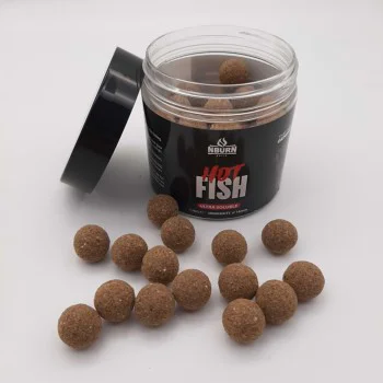 Протеинови топчета за стръв NBURN Baits Hookbaits Hot Fish Ultra Soluble 16mm