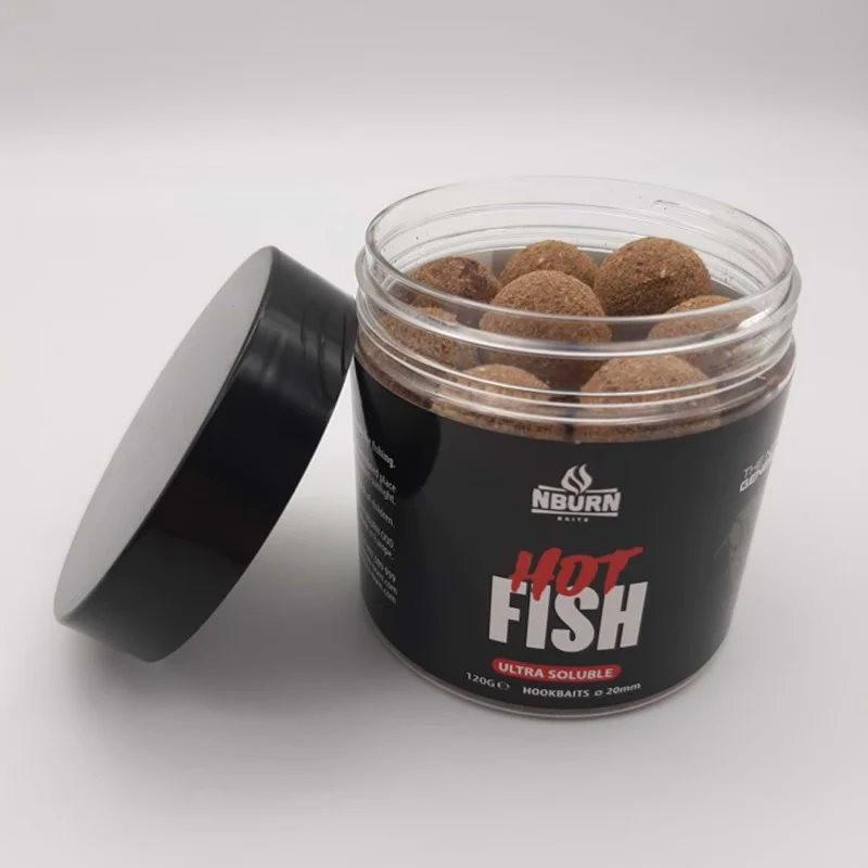 Протеинови топчета за стръв NBURN Baits Hookbaits Hot Fish Ultra Soluble 20mm