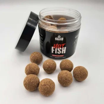 Протеинови топчета за стръв NBURN Baits Hookbaits Hot Fish Ultra Soluble 20mm