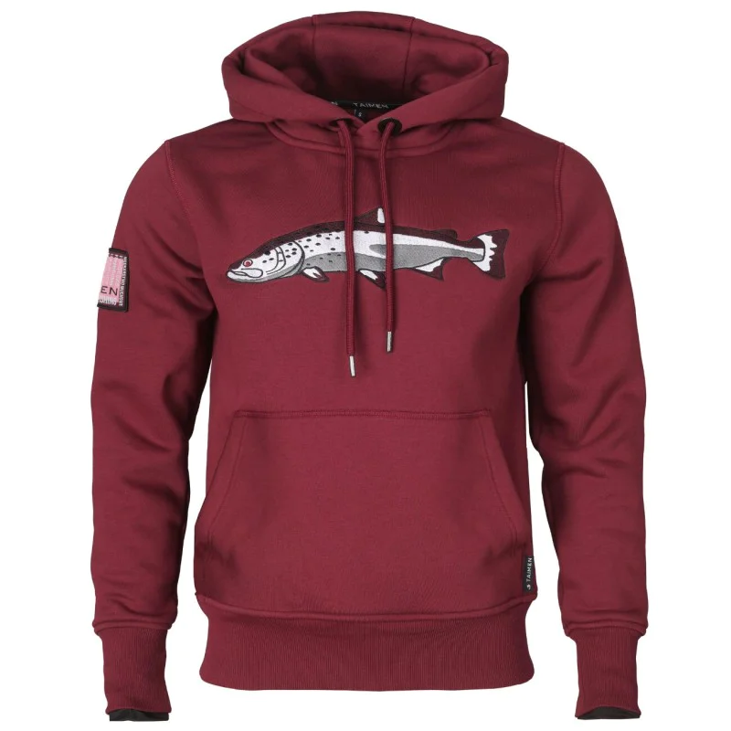 Суитшърт TAIMEN Menza Embroidery - Burgundy