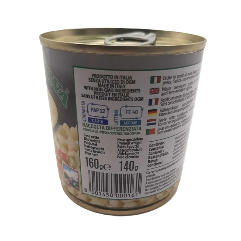 Царевица за стръв PESCA VIVA Natural White Sweetcorn 160g