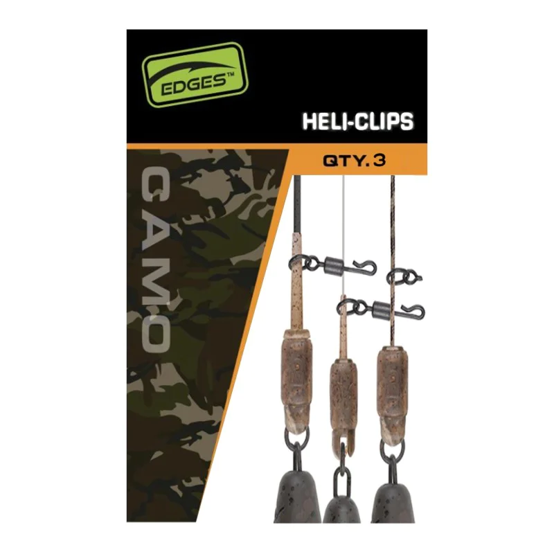 Шаранджийски монтаж FOX Edges Camo Heli-Clip x3