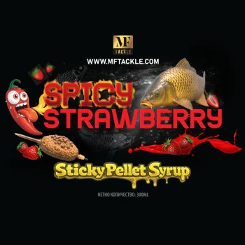 Течен ароматизатор MF Sticky Pellet Syrup Spicy Strawberry 300 ml