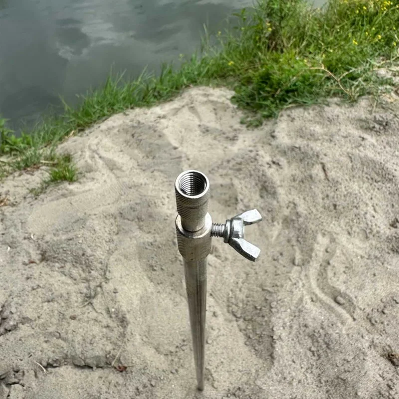 Телескопчно колче MF Telescopic Stainless Steel Screw Bankstick 76-140cm