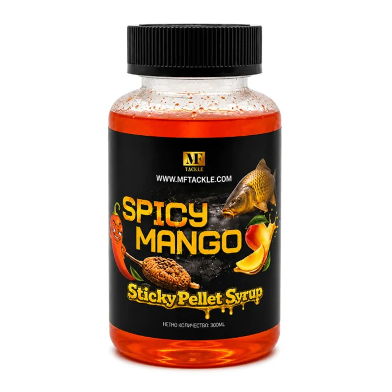 Течен ароматизатор MF Sticky Pellet Syrup Spicy Mango 300 ml
