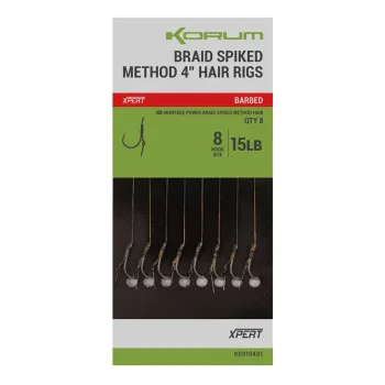 Вързани куки KORUM Braid Spiker Method Hair Rigs