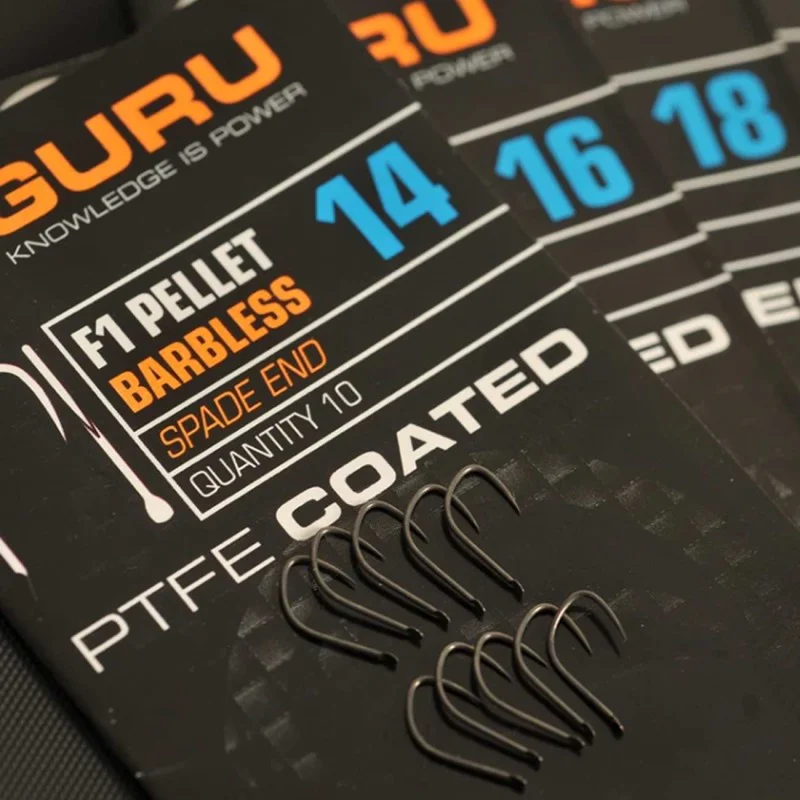 Единични куки без контра GURU F1 Pellet Spade Barbless