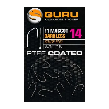 Единични куки без контра GURU FF1 Maggot Spade Barbless