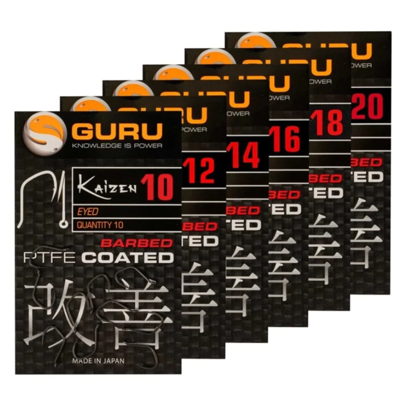 Единични куки с ухо GURU Kaizen Eyed Barbed
