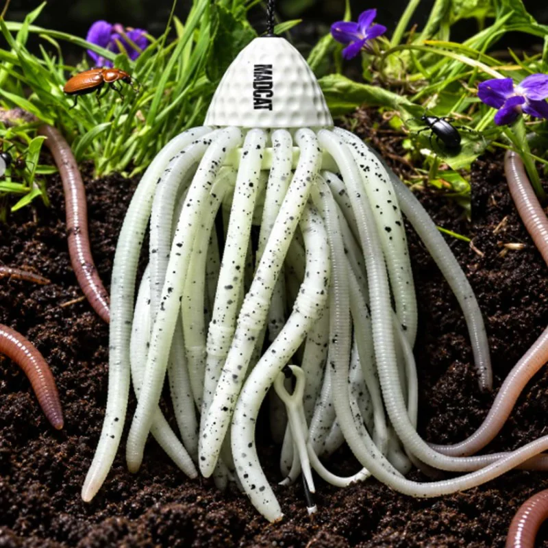 Изкуствена примамка за сом MADCAT Worms Teaser 100g