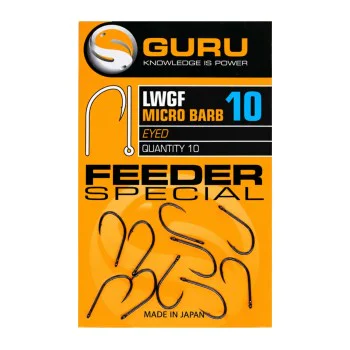 Единични куки с ухо и контра GURU Feeder Special Barbed Eyed
