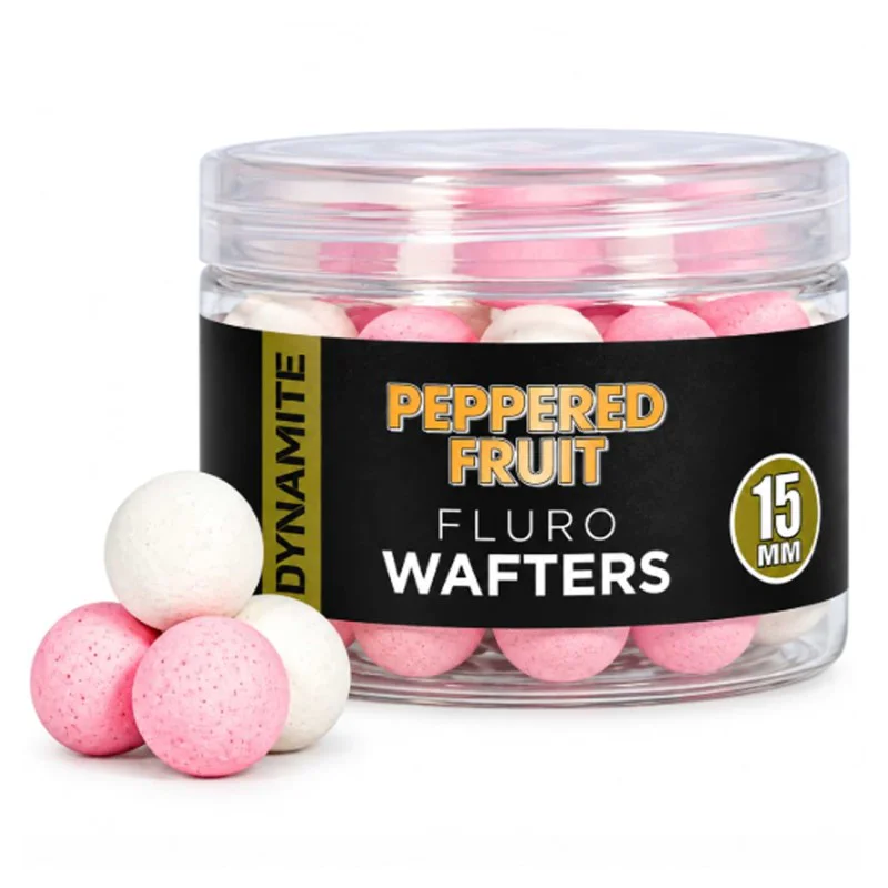 Неутрални топчета за стръв DYNAMITE BAITS Peppered Fruit Fluro Wafters 15mm