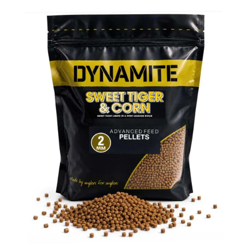 Пелети за фидер риболов DYNAMITE BAITS Sweet Tiger & Corn Pellets