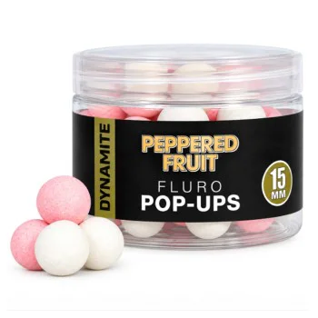 Плуващи топчета за стръв DYNAMITE BAITS Peppered Fruit Fluro Pop-Ups 15mm