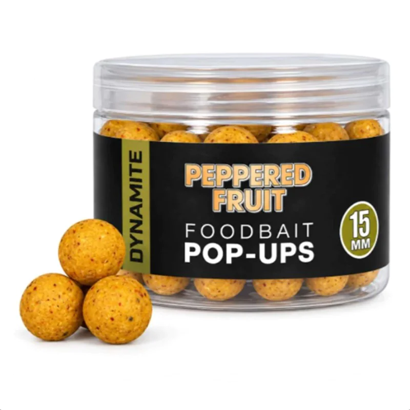 Плуващи топчета за стръв DYNAMITE BAITS Peppered Fruit Food Bait Pop-Ups 15mm