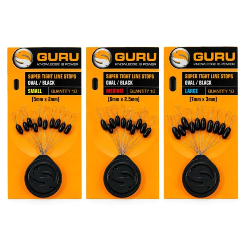 Силиконови стопери GURU Super Tight Line Stops Oval Black