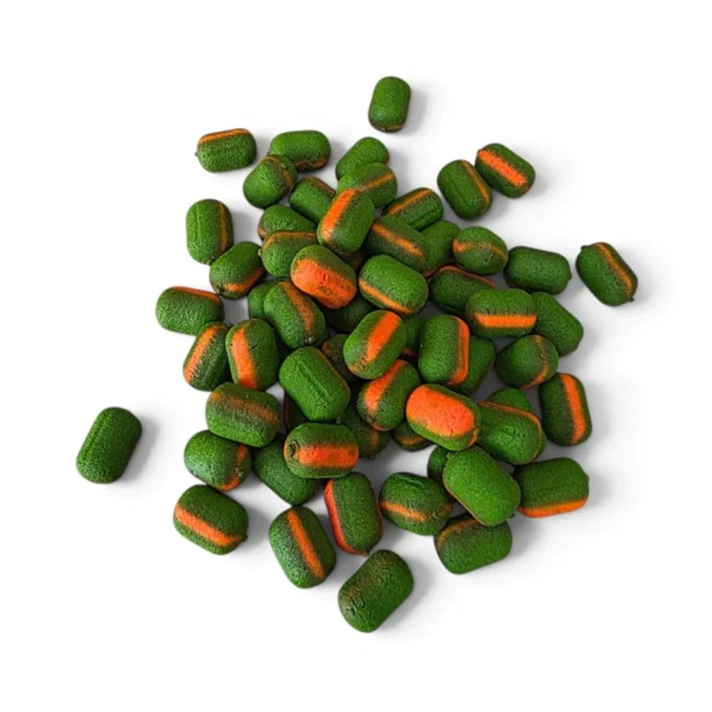 Балансирана стръв MITERSON Premium Wafters Flumino 8mm Green and Orange-Mussel