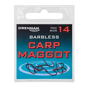 Единични куки без контра DRENNAN Barbless Carp Maggot