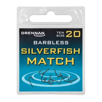Единични куки без контра DRENNAN Barbless Silverfish Match