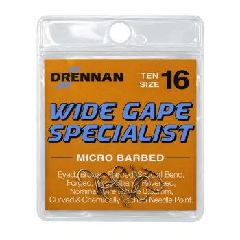 Единични куки с ухо и контра DRENNAN Wide Gape Specialist
