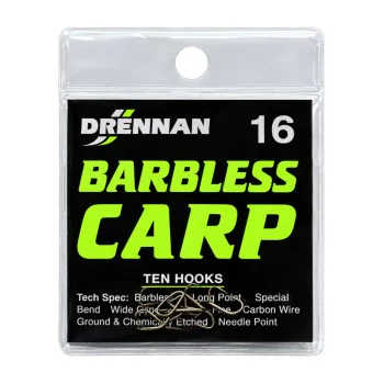 Единични куки без контра DRENNAN Barbless Carp