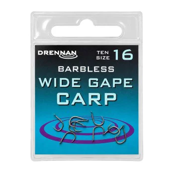 Единични куки без контра DRENNAN Barbless Wide Gape Carp