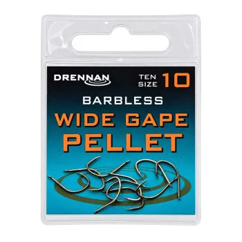 Единични куки без контра DRENNAN Barbless Wide Gape Pellet