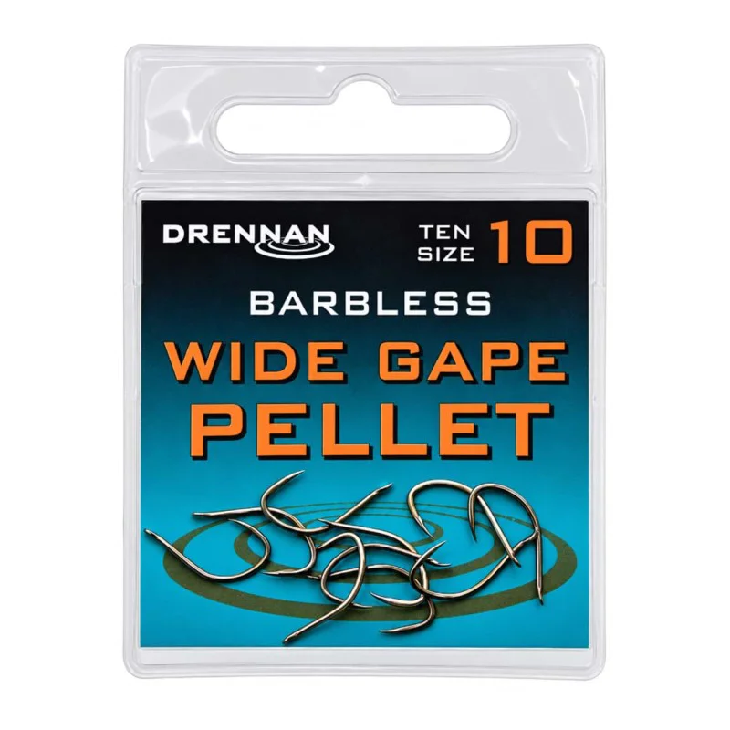 Единични куки без контра DRENNAN Barbless Wide Gape Pellet