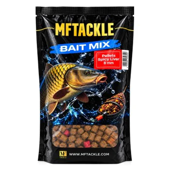 Пелети за фидер риболов MF Pellets Spicy Liver 8mm 600g