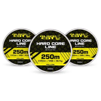 Плетено влакно BLACK CAT Hard Core Line Fluorescent-Yellow 250m