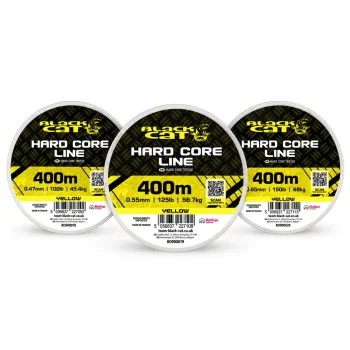Плетено влакно BLACK CAT Hard Core Line Fluorescent-Yellow 400m