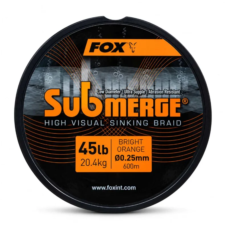 Плетено влакно FOX Submerge Orange Sinking Braid 600m