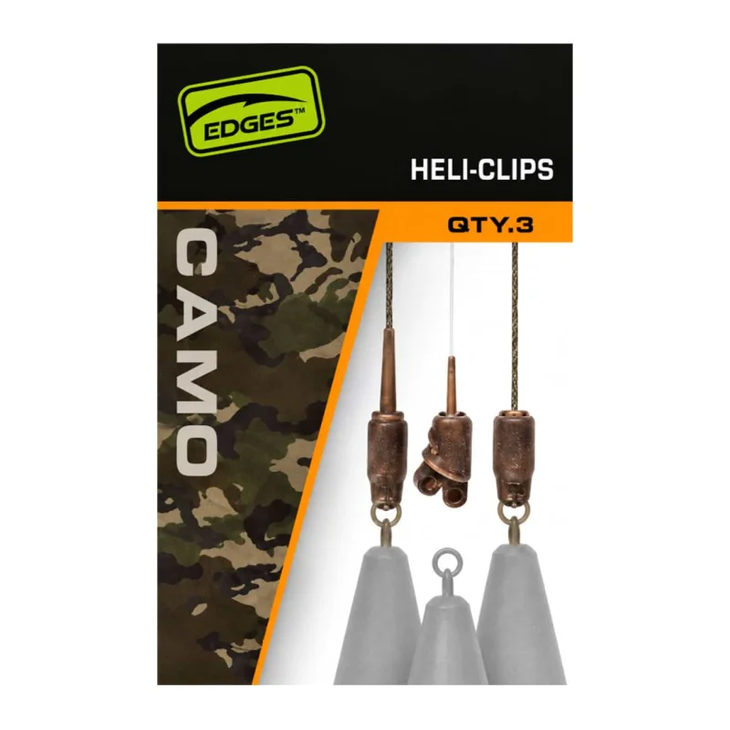 Шаранджийски монтаж FOX Edges Camo Heli-Clip x3
