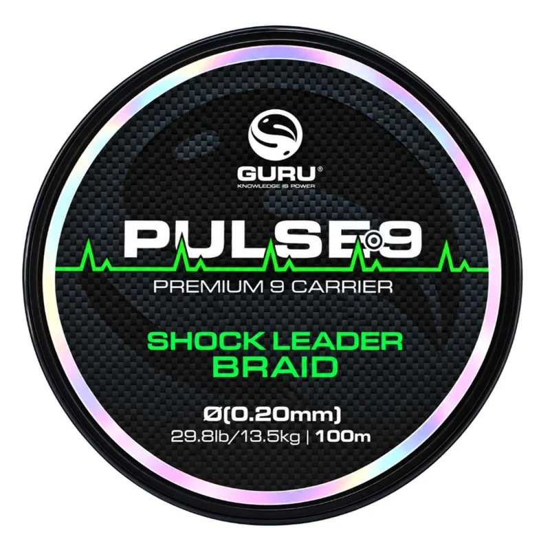 Шок лидер от плетено влакно GURU Pulse 9 Shock Leader Braid 100m