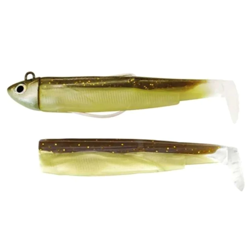 Силиконова примамка FIIISH Black Minnow No3 Combo Jig Head 18g - 2 Lure Bodies 12cm