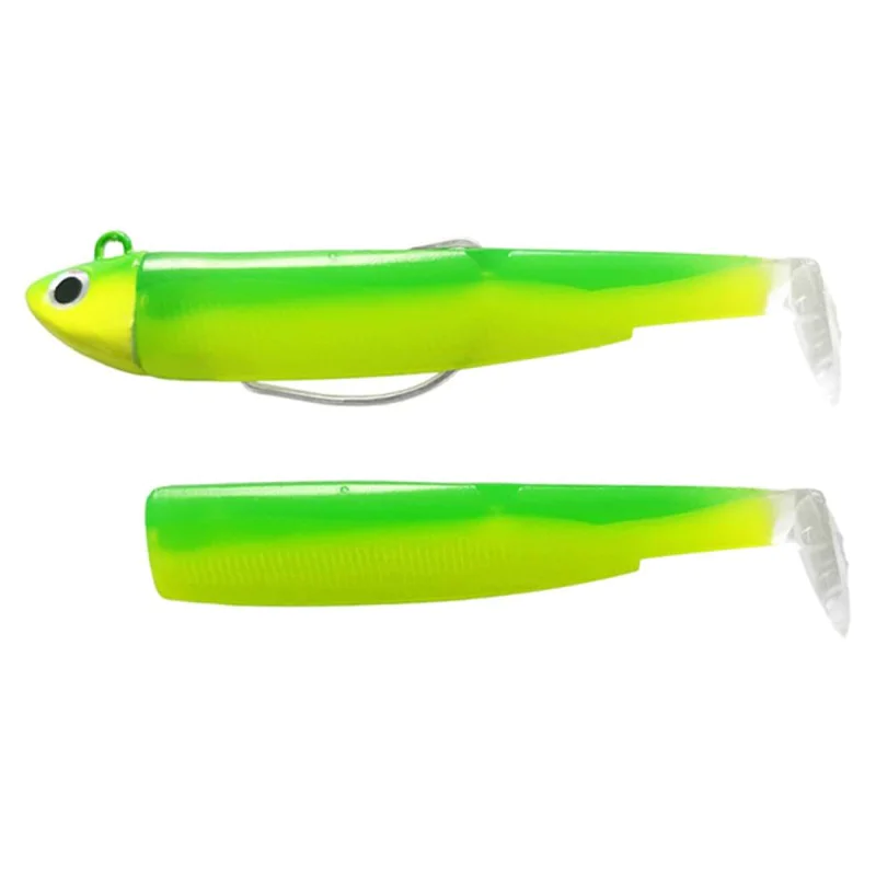 Силиконова примамка FIIISH Black Minnow No3 Combo Jig Head 18g - 2 Lure Bodies 12cm