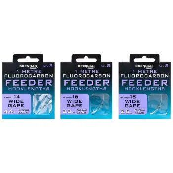 Вързани куки с контра DRENNAN Fluorocarbon Feeder Wide Gape