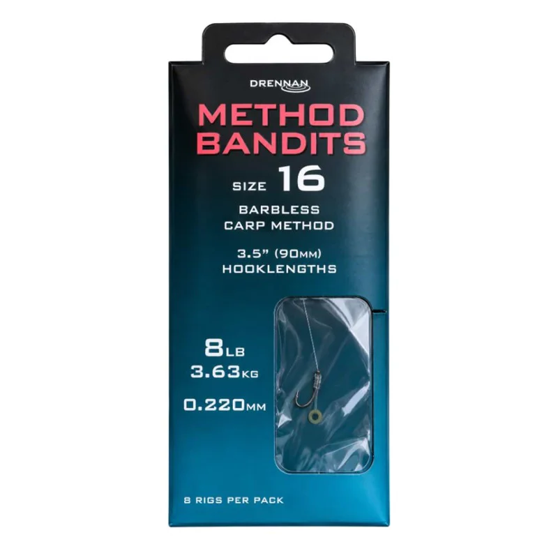 Вързани куки с ухо без контра DRENNAN Method Bandits Carp Method