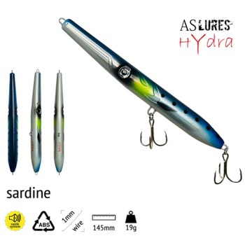 Воблер AS LURES Hydra 145 145mm 19g Floating