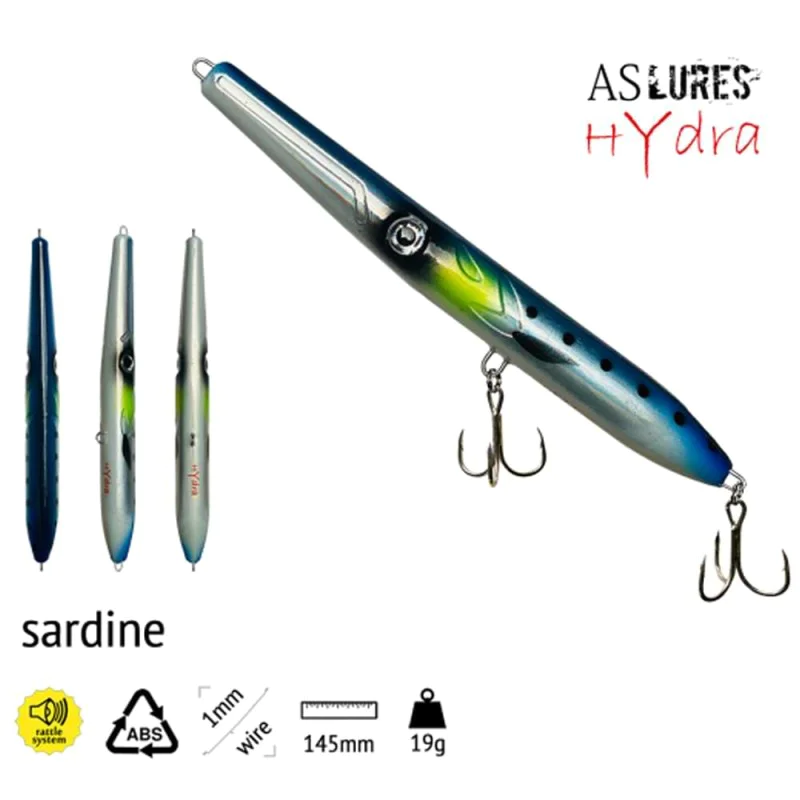Воблер AS LURES Hydra 145 145mm 19g Floating